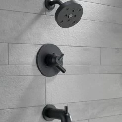 Delta Trinsic Monitor 17 Series H2Okinetic Tub & Shower Trim, Matte Black -Delta Faucet Store 07e169380d25d042 1430 w800 h800 b0 p0