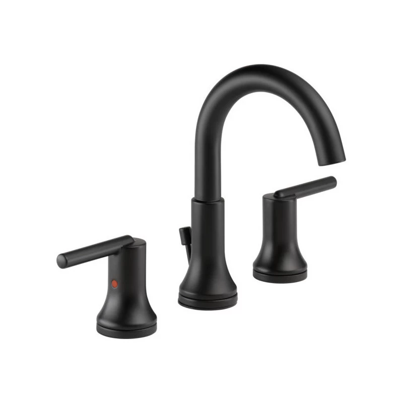 Delta Trinsic Two Handle Widespread Bathroom Faucet, Matte Black, 3559-BLMPU-DST 1 Delta Trinsic Two Handle Widespread Bathroom Faucet, Matte Black, 3559-BLMPU-DST