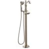 Delta Cassidy Floor Mount Tub Filler Trim - Less Handle, Polished Nickel