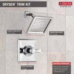 Delta Dryden Monitor 14 Series Shower Trim, Chrome, T14251 -Delta Faucet Store 2dc1f76a0d25cca2 8930 w800 h800 b0 p0