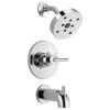 Delta Trinsic Monitor 14 Series H2Okinetic Tub & Shower Trim, Chrome, T14459
