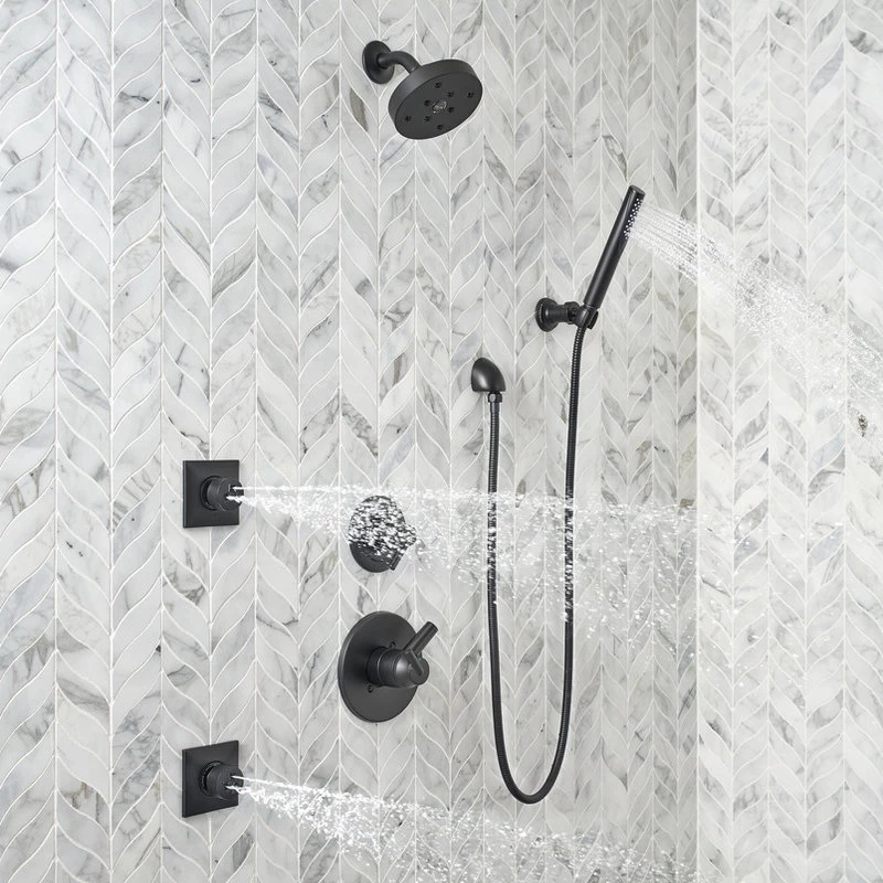 Delta Trinsic Monitor 17 Series H2Okinetic Shower Trim, Matte Black, T17259-BL 2 Delta Trinsic Monitor 17 Series H2Okinetic Shower Trim, Matte Black, T17259-BL - Image 2