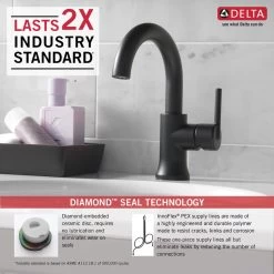 Delta Trinsic Single Handle Bathroom Faucet, Matte Black, 559HA-BL-DST 11 Delta Trinsic Single Handle Bathroom Faucet, Matte Black, 559HA-BL-DST -Delta Faucet Store 3ec19ddb0cbf41d6 0165 w800 h800 b0 p0