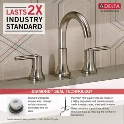 Delta Trinsic Two Handle Widespread Bathroom Faucet, Stainless, 3559-SSMPU-DST 10 Delta Trinsic Two Handle Widespread Bathroom Faucet, Stainless, 3559-SSMPU-DST -Delta Faucet Store 4311698a0cbf41bc 1428 w800 h800 b0 p0