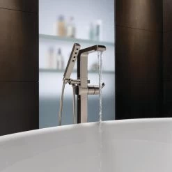 Delta T4767-FL Ara Floor Mounted Tub Filler - Matte Black 7 Delta T4767-FL Ara Floor Mounted Tub Filler - Matte Black -Delta Faucet Store 4341f97d0d269166 1201 w800 h800 b0 p0