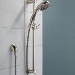 Delta Premium 3-Setting Slide Bar Hand Shower, Stainless, 57014-SS -Delta Faucet Store 4461ae6e0cbf41ba 8913 w800 h800 b0 p0