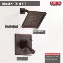 Delta Dryden Monitor 17 Series Shower Trim, Venetian Bronze, T17251-RB -Delta Faucet Store 49917dad0d25cfdc 8866 w800 h800 b0 p0
