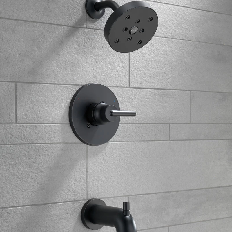 Delta Trinsic Monitor 14 Series H2Okinetic Tub & Shower Trim, Matte Black 3 Delta Trinsic Monitor 14 Series H2Okinetic Tub & Shower Trim, Matte Black - Image 3