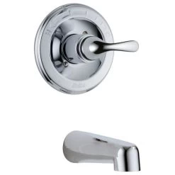 Delta Single-Handle Pressure Balance Wall-Mount Bath Trim, Polished Chrome