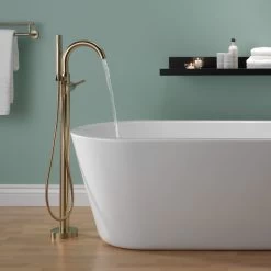 Delta Trinsic Contemporary Floor Mount Tub Filler Trim, Champagne Bronze -Delta Faucet Store 56a114a40cbf4246 1387 w800 h800 b0 p0