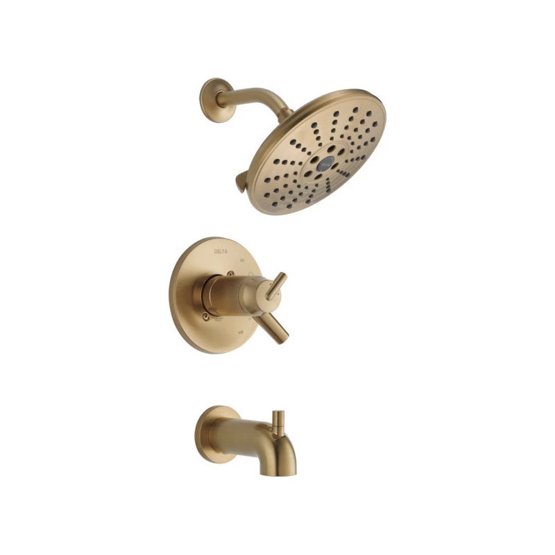 Delta Trinsic TempAssure H2Okinetic Tub & Shower Trim, Champagne Bronze 1 Delta Trinsic TempAssure H2Okinetic Tub & Shower Trim, Champagne Bronze