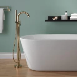 Delta Trinsic Contemporary Floor Mount Tub Filler Trim, Champagne Bronze -Delta Faucet Store 828104560cbf4243 1387 w800 h800 b0 p0