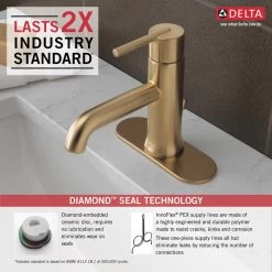 Delta Trinsic Single Handle Bathroom Faucet, Champagne Bronze, 559LF-CZMPU -Delta Faucet Store 8fa1625a0cbf41c3 5458 w800 h800 b0 p0