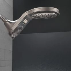 Delta HydroRain 5-Setting 2-in-One Shower Head, Stainless, 58580-SS-PK -Delta Faucet Store 991174b60d25cfdb 5252 w800 h800 b0 p0