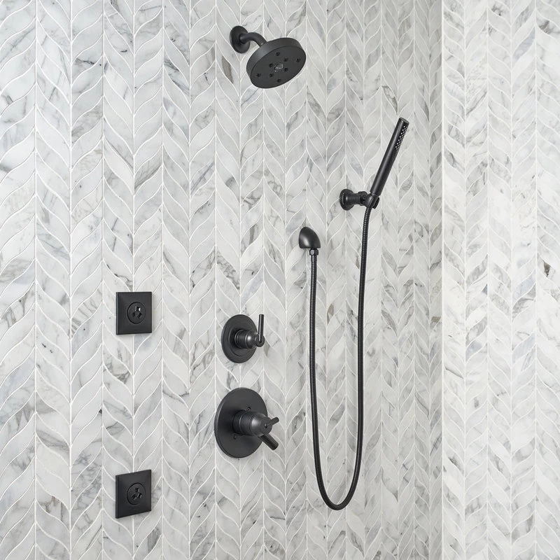 Delta Trinsic Monitor 17 Series H2Okinetic Shower Trim, Matte Black, T17259-BL 4 Delta Trinsic Monitor 17 Series H2Okinetic Shower Trim, Matte Black, T17259-BL - Image 4