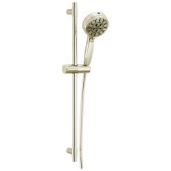 Delta Faucet - 51584-PN-PR - Universal Showering Components 7-Setting Slide Bar Hand Shower With Cleaning Spray