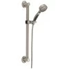 Delta Faucet - 51900-SS - Universal Showering Components ActivTouch® 9-Setting Hand Shower With Traditional Slide Bar / Grab Bar
