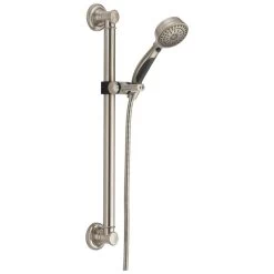 Delta Faucet - 51900-SS - Universal Showering Components ActivTouch® 9-Setting Hand Shower With Traditional Slide Bar / Grab Bar