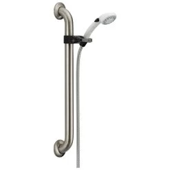 Delta Faucet - 52001-DS - Universal Showering Components Adjustable Slide Bar / Grab Bar 2-Setting Hand Shower