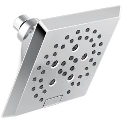 Delta Faucet - 52664 - Universal Showering Components H2Okinetic® 5-Setting Angular Modern Raincan Shower Head