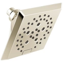 Delta Faucet - 52664-PN-PR - Universal Showering Components H2Okinetic® 5-Setting Angular Modern Raincan Shower Head