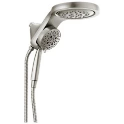 Delta Faucet - 58680-SS-PR - Universal Showering Components HydroRain® H2Okinetic® 5-Setting Two-in-One Shower Head