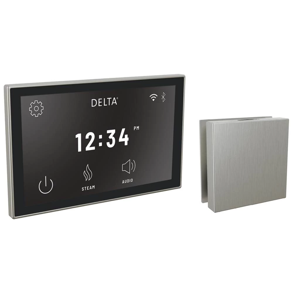 Delta Faucet - 5CH-550L-SS-PR - Universal Showering Components Square Digital Steam Package 1 Delta Faucet - 5CH-550L-SS-PR - Universal Showering Components Square Digital Steam Package