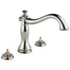 Delta Faucet - T2797-PNLHP - Cassidy™ Roman Tub Trim - Less Handles