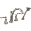 Delta Faucet - T4732-SS - Woodhurst™ Roman Tub With Handshower Trim