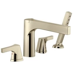 Delta Faucet - T4774-PN - Zura® Roman Tub With Hand Shower Trim