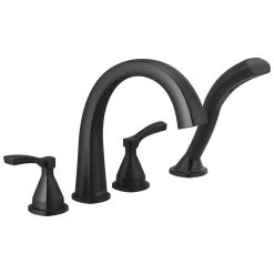 Delta Faucet - T4777-BL - Stryke® Four Hole Roman Tub Trim