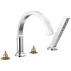 Delta Faucet - T4788-PR-LHP - Tetra™ Roman Tub Trim With Hand Shower