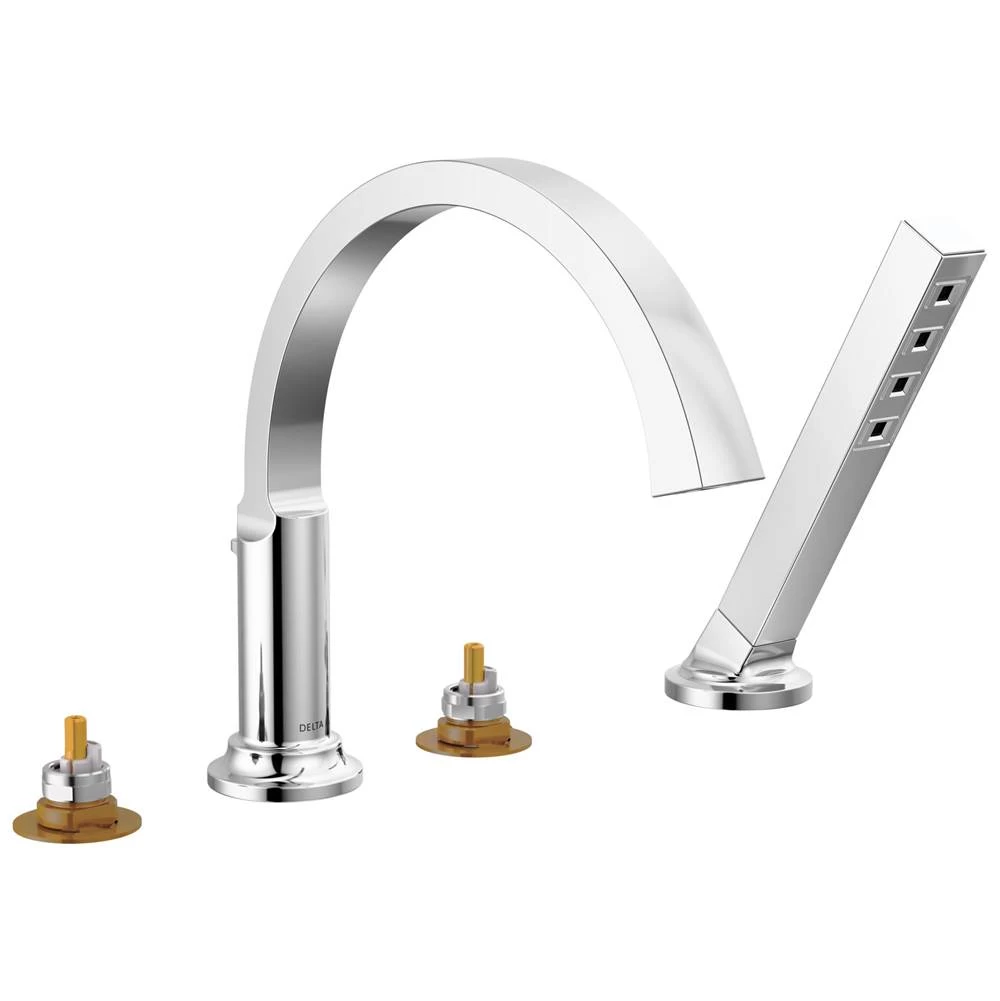 Delta Faucet - T4788-PR-LHP - Tetra™ Roman Tub Trim With Hand Shower 1 Delta Faucet - T4788-PR-LHP - Tetra™ Roman Tub Trim With Hand Shower