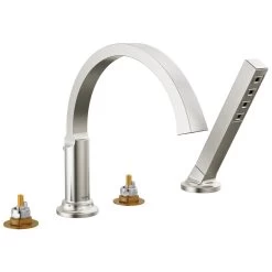Delta Faucet - T4788-SS-PR-LHP - Tetra™ Roman Tub Trim With Hand Shower