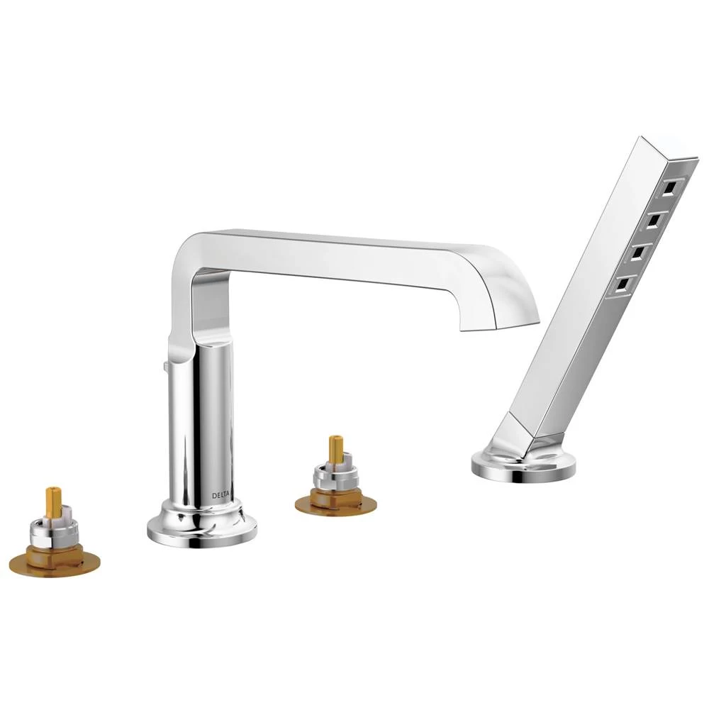Delta Faucet - T4789-PR-LHP - Tetra™ Roman Tub Trim With Hand Shower 1 Delta Faucet - T4789-PR-LHP - Tetra™ Roman Tub Trim With Hand Shower
