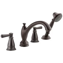 Delta Faucet - T4793-RB - Linden™ Traditional Roman Tub With Hand Shower Trim