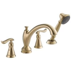 Delta Faucet - T4794-CZ - Linden™ Roman Tub With Hand Shower Trim