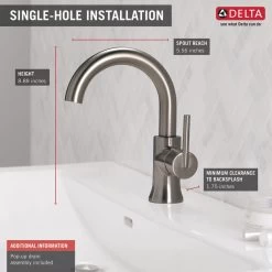 Delta Trinsic Single Handle High-Arc Bathroom Faucet, Stainless, 559HA-SS-DST 9 Delta Trinsic Single Handle High-Arc Bathroom Faucet, Stainless, 559HA-SS-DST -Delta Faucet Store a9a1e81f0d25d010 2242 w800 h800 b0 p0