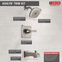 Delta Ashlyn Monitor 14 Series Tub And Shower Trim, Stainless, T14464-SS -Delta Faucet Store bb81a88a0d35f16a 1366 w800 h800 b0 p0