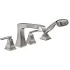 Delta Ashlyn Roman Tub With Hand Shower Trim, Stainless, T4764-SS