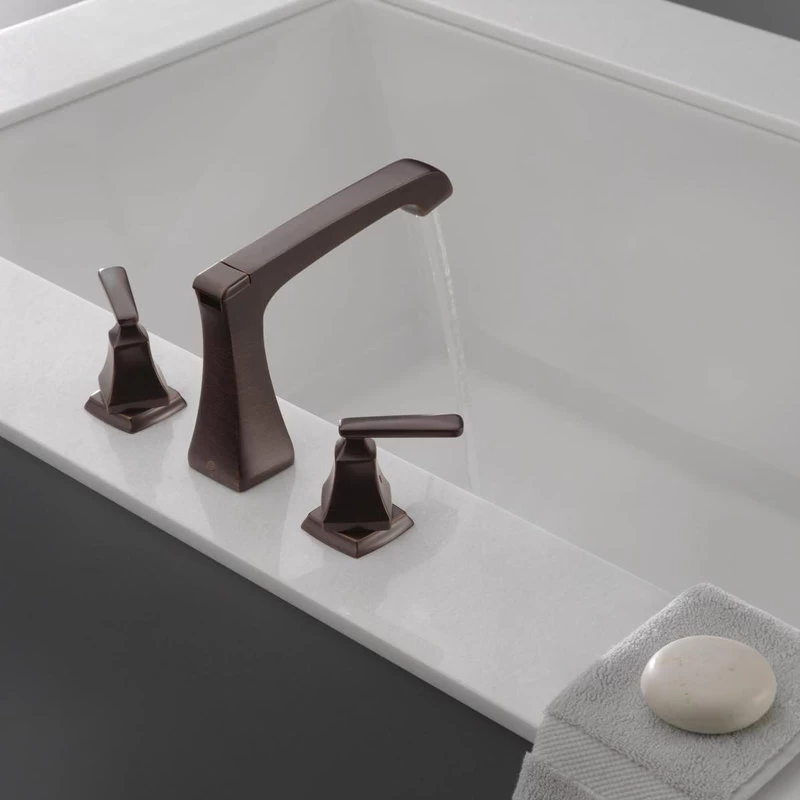 Delta T2764 Ashlyn Deck Mounted Roman Tub Filler - Matte Black 5 Delta T2764 Ashlyn Deck Mounted Roman Tub Filler - Matte Black - Image 5