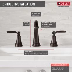 Delta Woodhurst Bathroom Faucet, Venetian Bronze, 3532LF-RBMPU -Delta Faucet Store cb01e58e0cd1a97e 7885 w800 h800 b0 p0