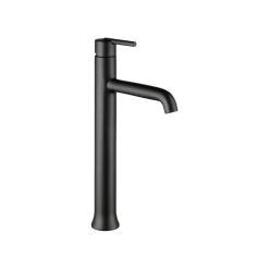 Delta Trinsic Single Handle Vessel Bathroom Faucet, Matte Black, 759-BL-DST