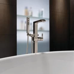 Delta T4767-FL Ara Floor Mounted Tub Filler - Matte Black 8 Delta T4767-FL Ara Floor Mounted Tub Filler - Matte Black -Delta Faucet Store d7d1f18a0d269169 1201 w800 h800 b0 p0