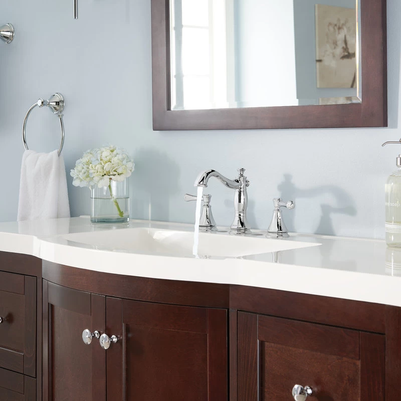 Delta Cassidy Two Handle Widespread Bathroom Faucet, Chrome, 3597LF-MPU 4 Delta Cassidy Two Handle Widespread Bathroom Faucet, Chrome, 3597LF-MPU - Image 4