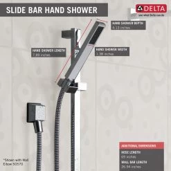 Delta Vero Single-Setting Slide Bar Hand Shower, Champagne Bronze, 57530-CZ -Delta Faucet Store e711d3260d25d00d 8089 w800 h800 b0 p0