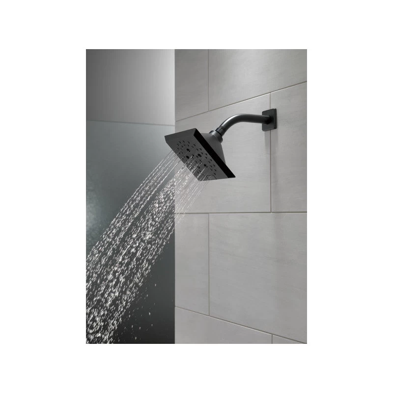 Delta H2Okinetic 5-Setting Angular Raincan Shower Head, Matte Black, 52664-BL 2 Delta H2Okinetic 5-Setting Angular Raincan Shower Head, Matte Black, 52664-BL - Image 2