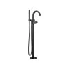 Delta Trinsic Contemporary Floor Mount Tub Filler Trim, Matte Black, T4759-BLFL