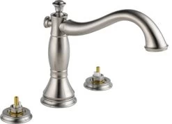 Delta T2797-LHP Cassidy Deck Mounted Roman Tub Filler Trim - - Brilliance
