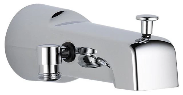 Delta U1010-PK 6-11/16" Diverter Wall Mounted Tub Spout - Chrome 1 Delta U1010-PK 6-11/16" Diverter Wall Mounted Tub Spout - Chrome